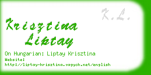 krisztina liptay business card